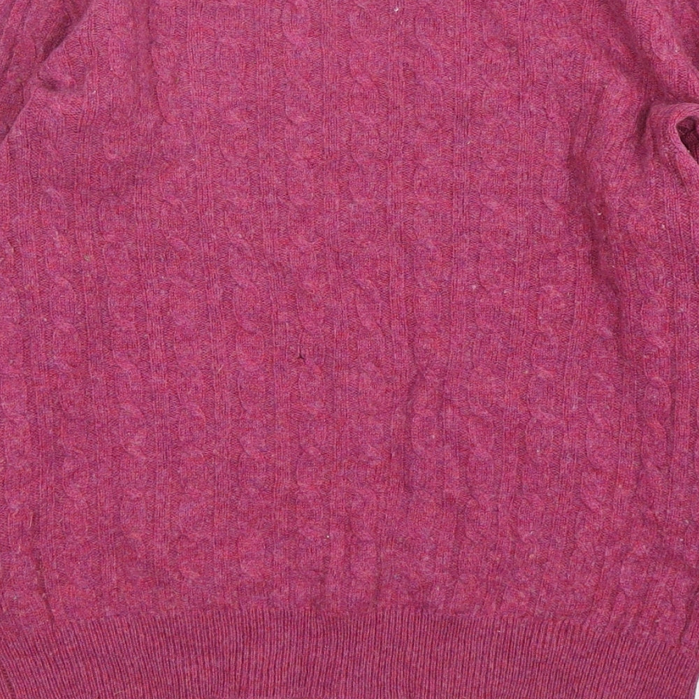 Jack Wills  Womens Purple Round Neck  Wool Pullover Jumper Size 12