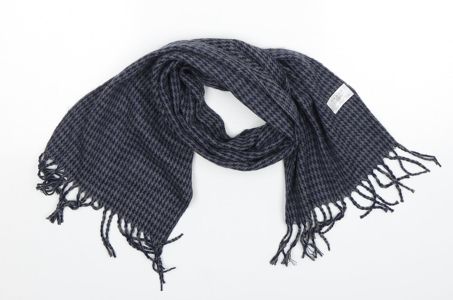 James Pringle  Unisex Multicoloured Houndstooth Acrylic  Scarf