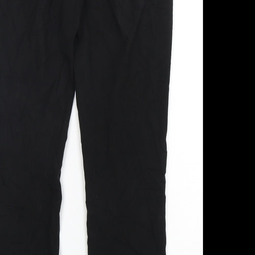 Turtex Womens Black  Polyester Trousers  Size 32 in L30 in Regular Hook & Eye