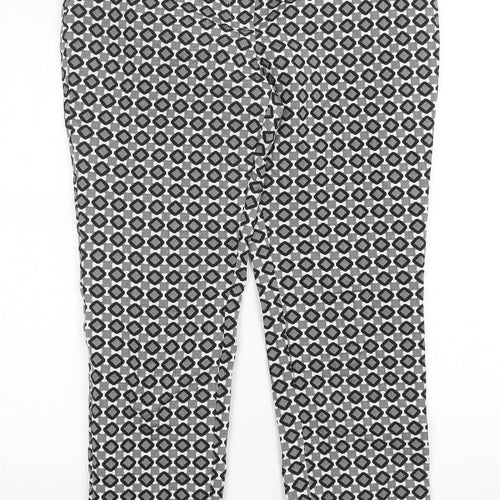 Jake's Womens Multicoloured Geometric Polyester Trousers  Size 8 L29 in Regular