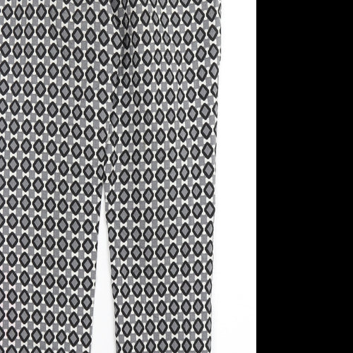 Jake's Womens Multicoloured Geometric Polyester Trousers  Size 8 L29 in Regular