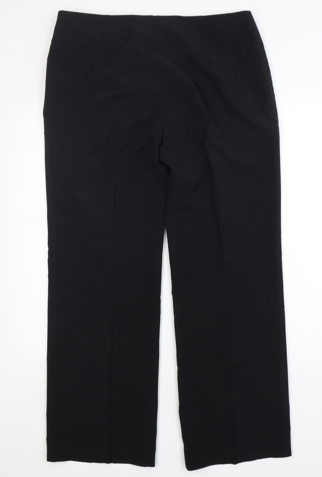 Marks and Spencer Womens Black  Polyester Trousers  Size 36 in L30 in Regular Zip