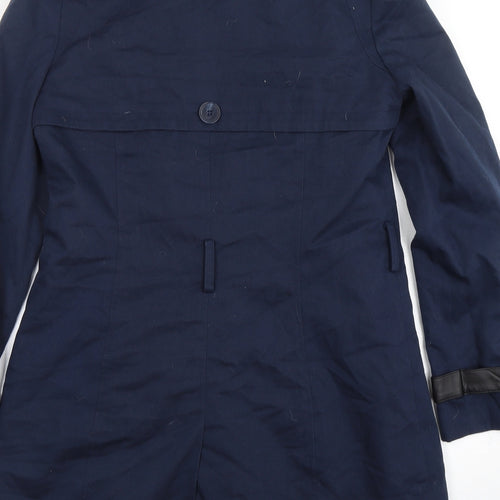 Atmosphere Womens Blue   Overcoat Coat Size 10  Button