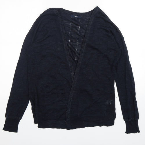 NEXT Womens Blue V-Neck  Acrylic Cardigan Jumper Size 10