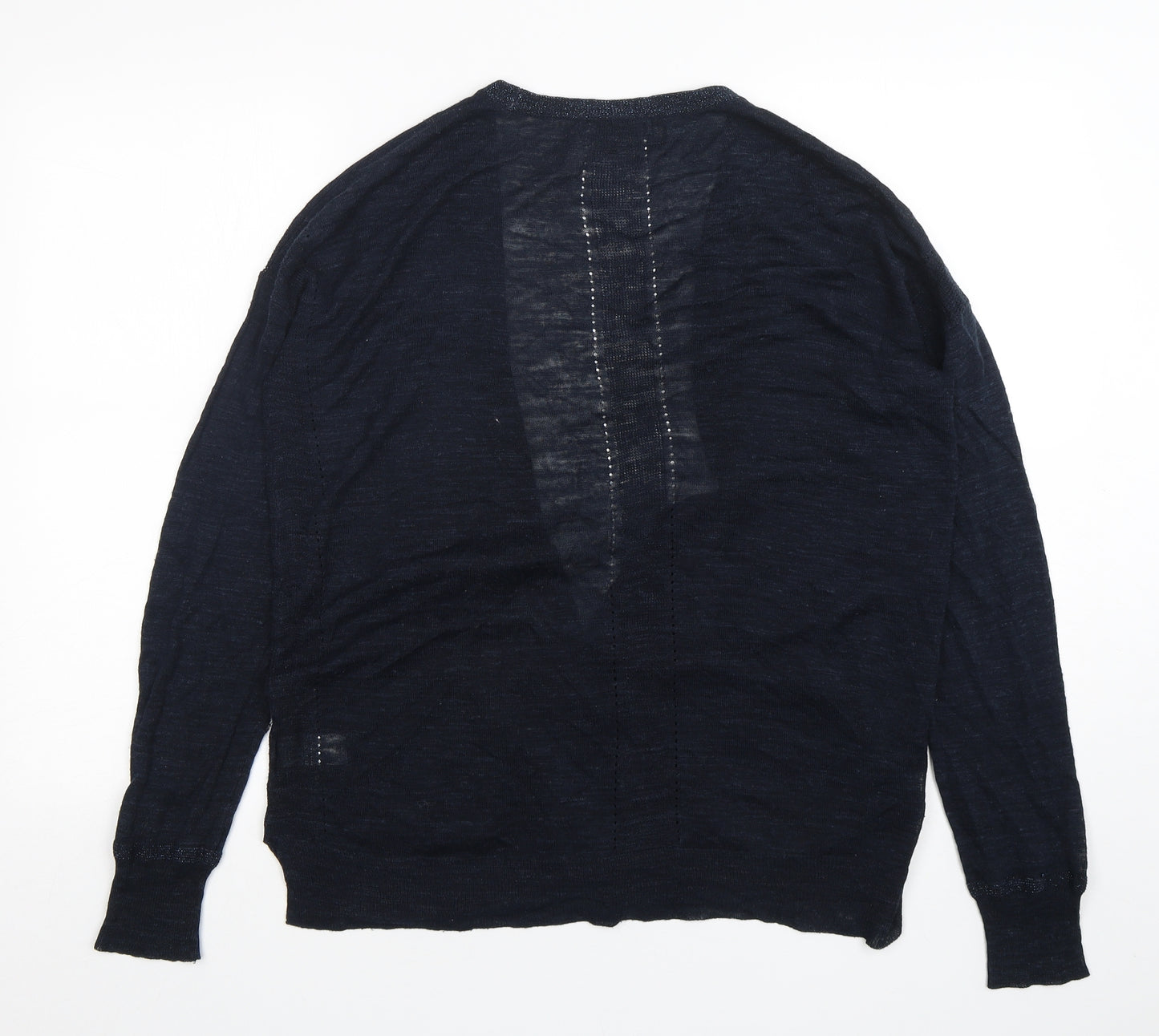 NEXT Womens Blue V-Neck  Acrylic Cardigan Jumper Size 10