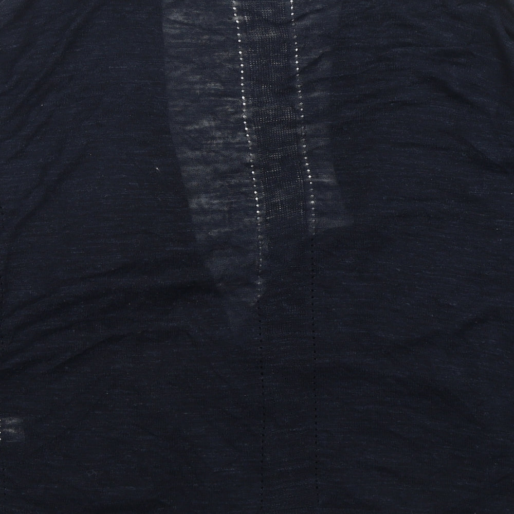 NEXT Womens Blue V-Neck  Acrylic Cardigan Jumper Size 10