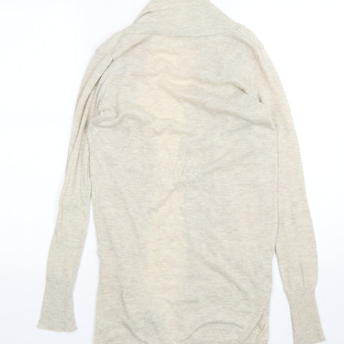 George Womens Beige V-Neck  Polyester Cardigan Jumper Size 8