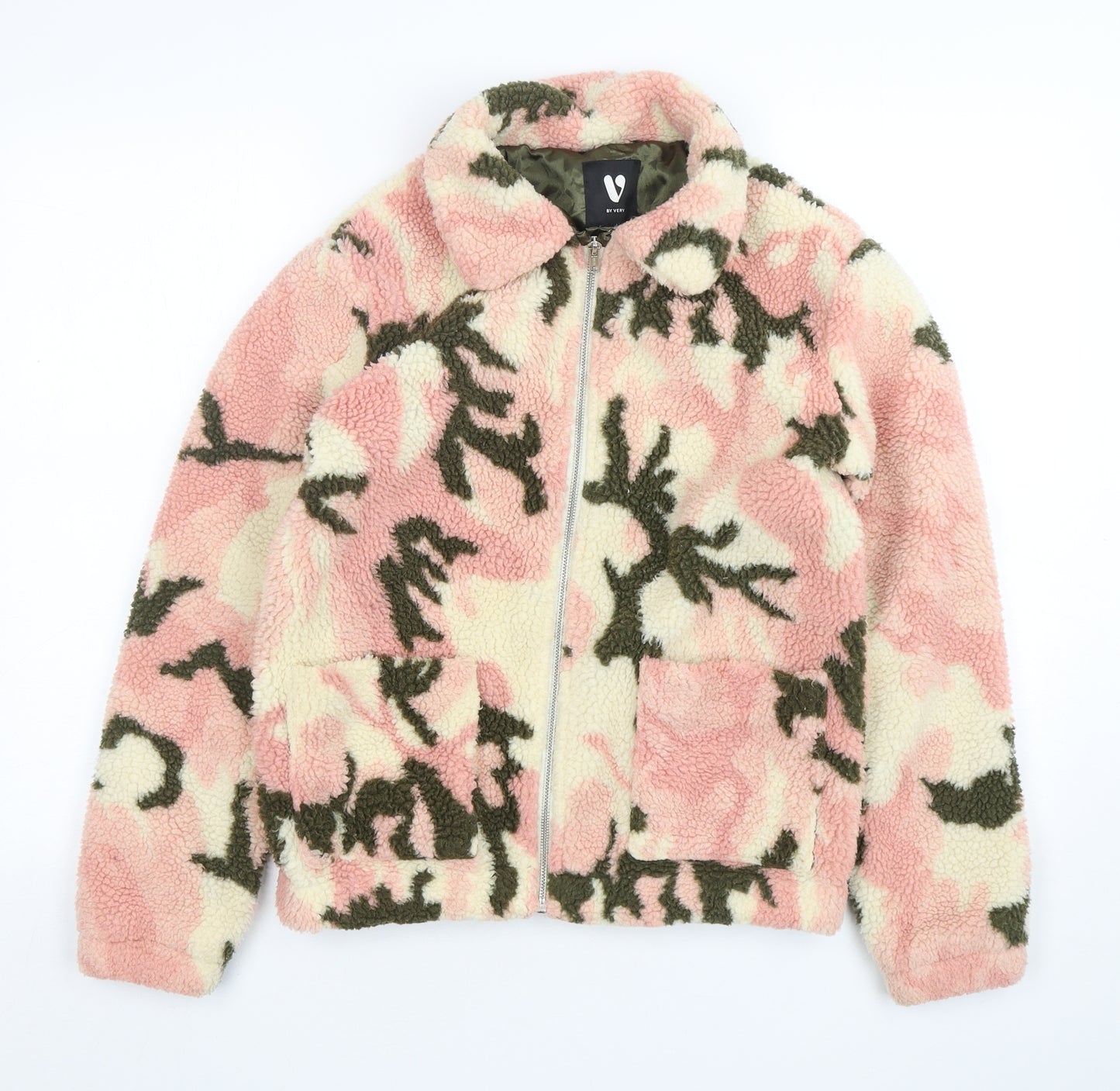 Very Girls Multicoloured Camouflage  Jacket  Size 14 Years  Zip