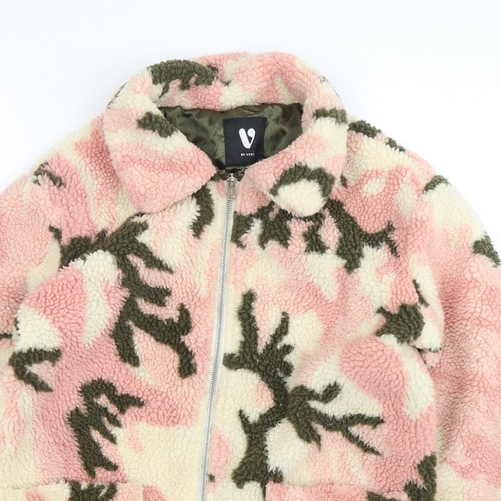 Very Girls Multicoloured Camouflage  Jacket  Size 14 Years  Zip