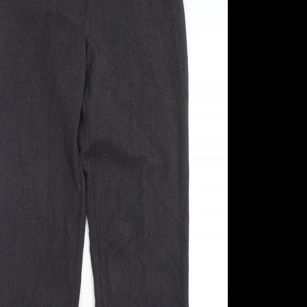 Contempo Womens Grey  Polyester Trousers  Size 8 L31 in Regular Button