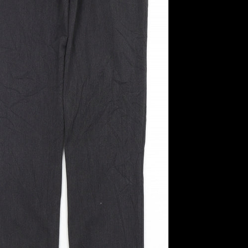 Contempo Womens Grey  Polyester Trousers  Size 8 L31 in Regular Button