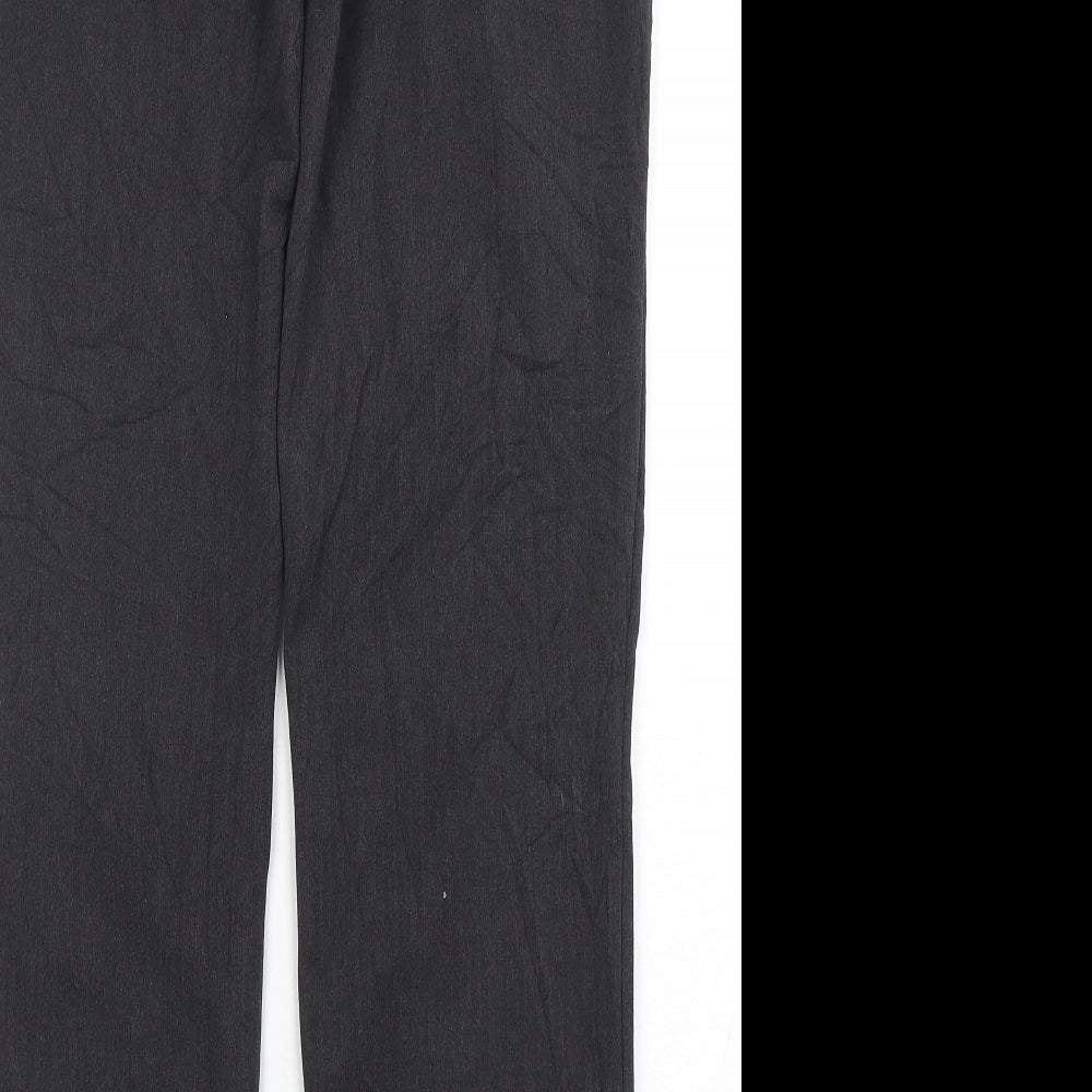 Contempo Womens Grey  Polyester Trousers  Size 8 L31 in Regular Button