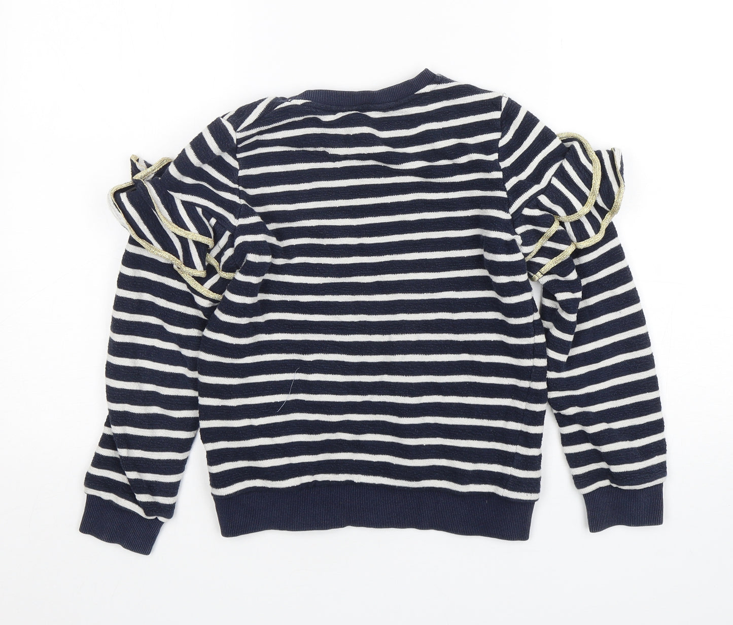 Outside the Lines  Girls Multicoloured Striped Cotton Pullover Sweatshirt Size 9-10 Years  Pullover
