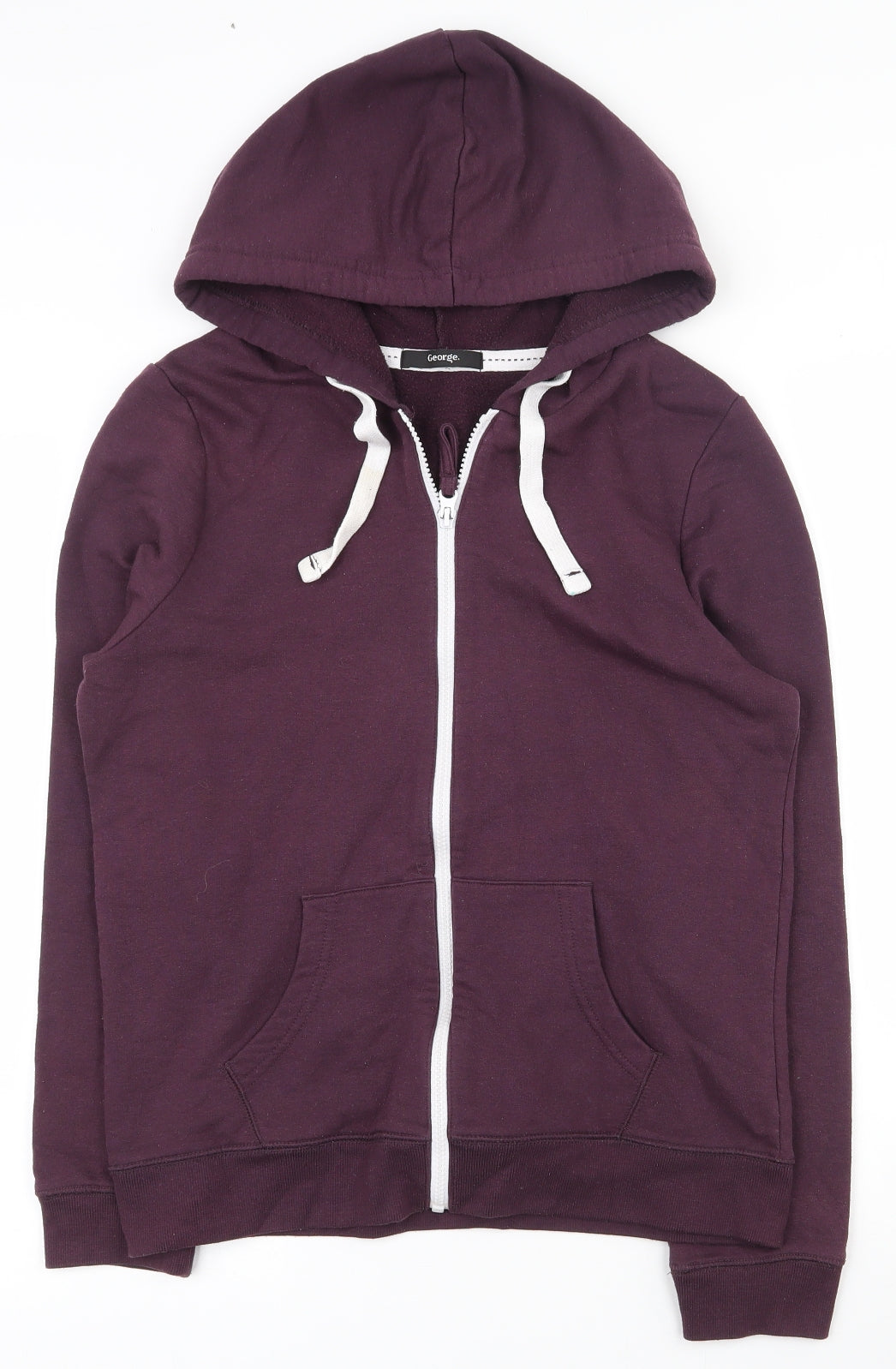 George Womens Purple  Polyester Full Zip Hoodie Size 12  Zip