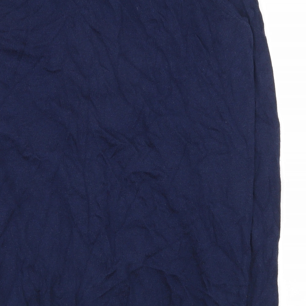 Tu  Womens Blue Round Neck  Cotton Cardigan Jumper Size 10