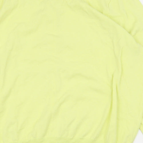 George Womens Yellow Round Neck  Cotton Cardigan Jumper Size 16