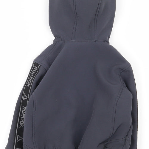 Reebok Boys Grey  Polyester Full Zip Hoodie Size 2 Years  Zip