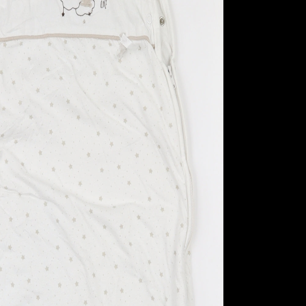 Matalan Baby White Spotted Cotton Babygrow One-Piece Size 12-18 Months  Zip - Baby bag