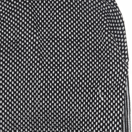 F&F Womens Black V-Neck Geometric Acrylic Cardigan Jumper Size L