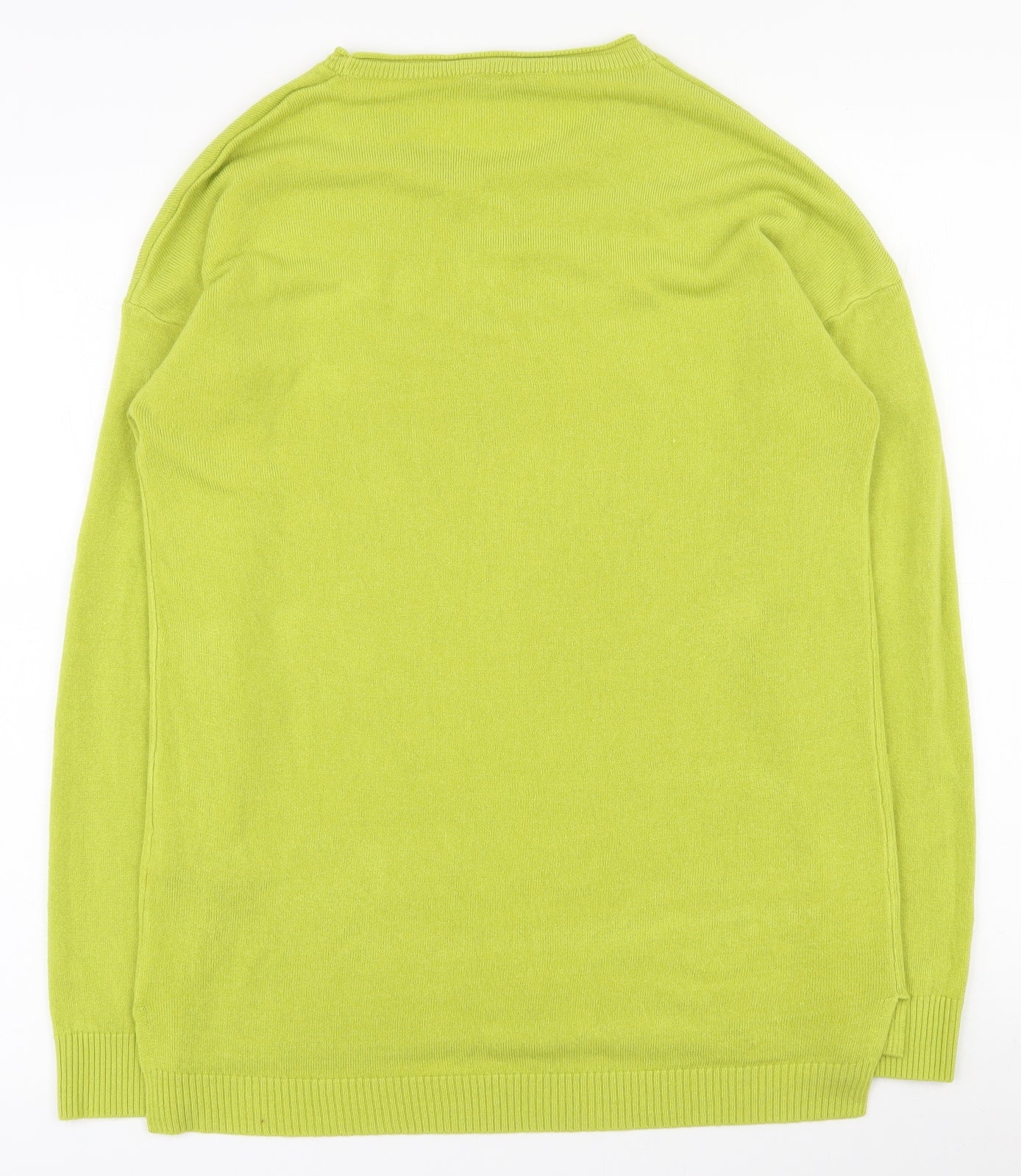 Pep & Co Womens Green Round Neck  Acrylic Pullover Jumper Size 14