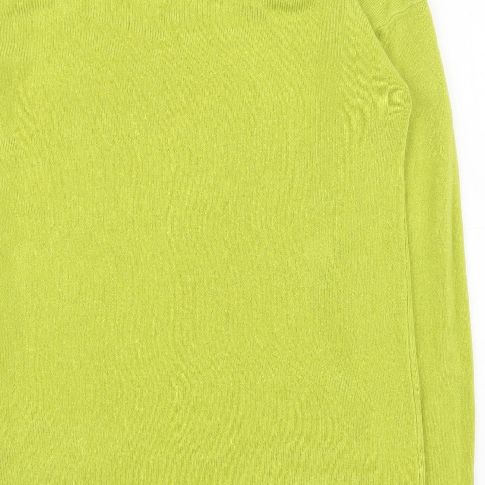 Pep & Co Womens Green Round Neck  Acrylic Pullover Jumper Size 14