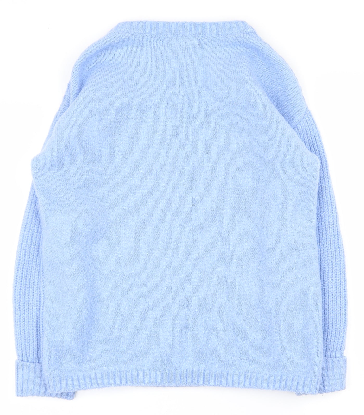 George Womens Blue Round Neck  Acrylic Pullover Jumper Size 8