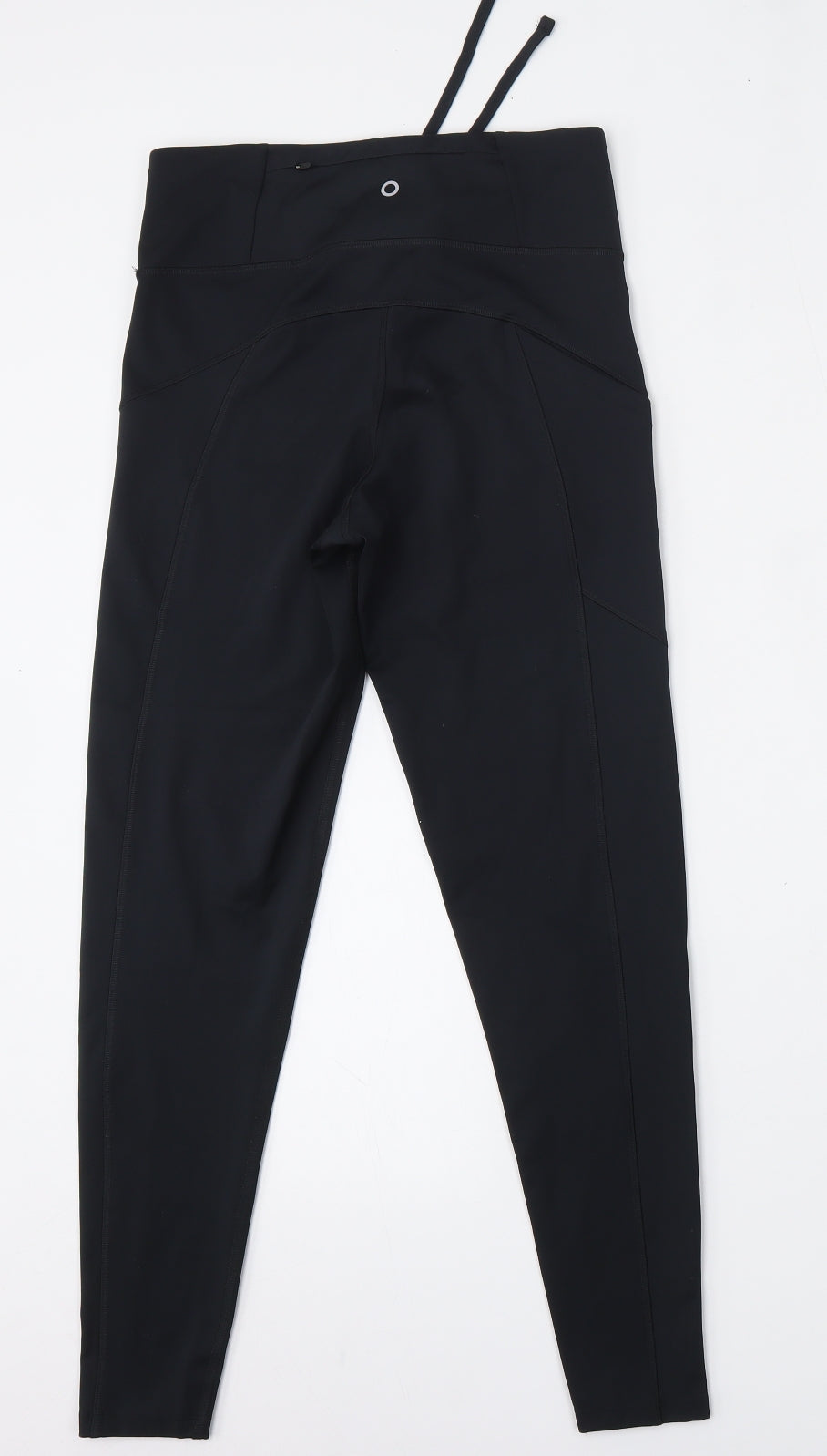 Marks and Spencer Womens Black  Polyester Compression Leggings Size 10 L27 in Regular Tie