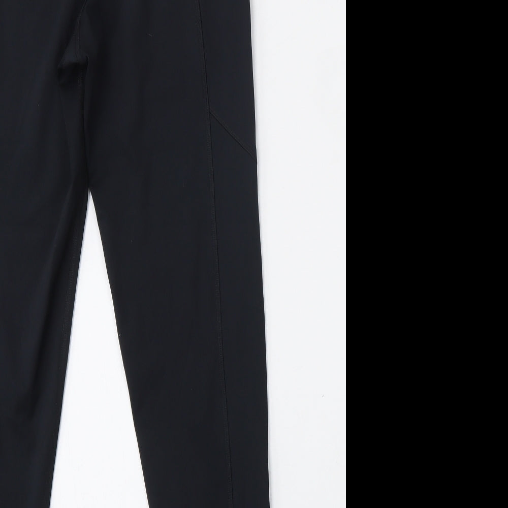Marks and Spencer Womens Black  Polyester Compression Leggings Size 10 L27 in Regular Tie