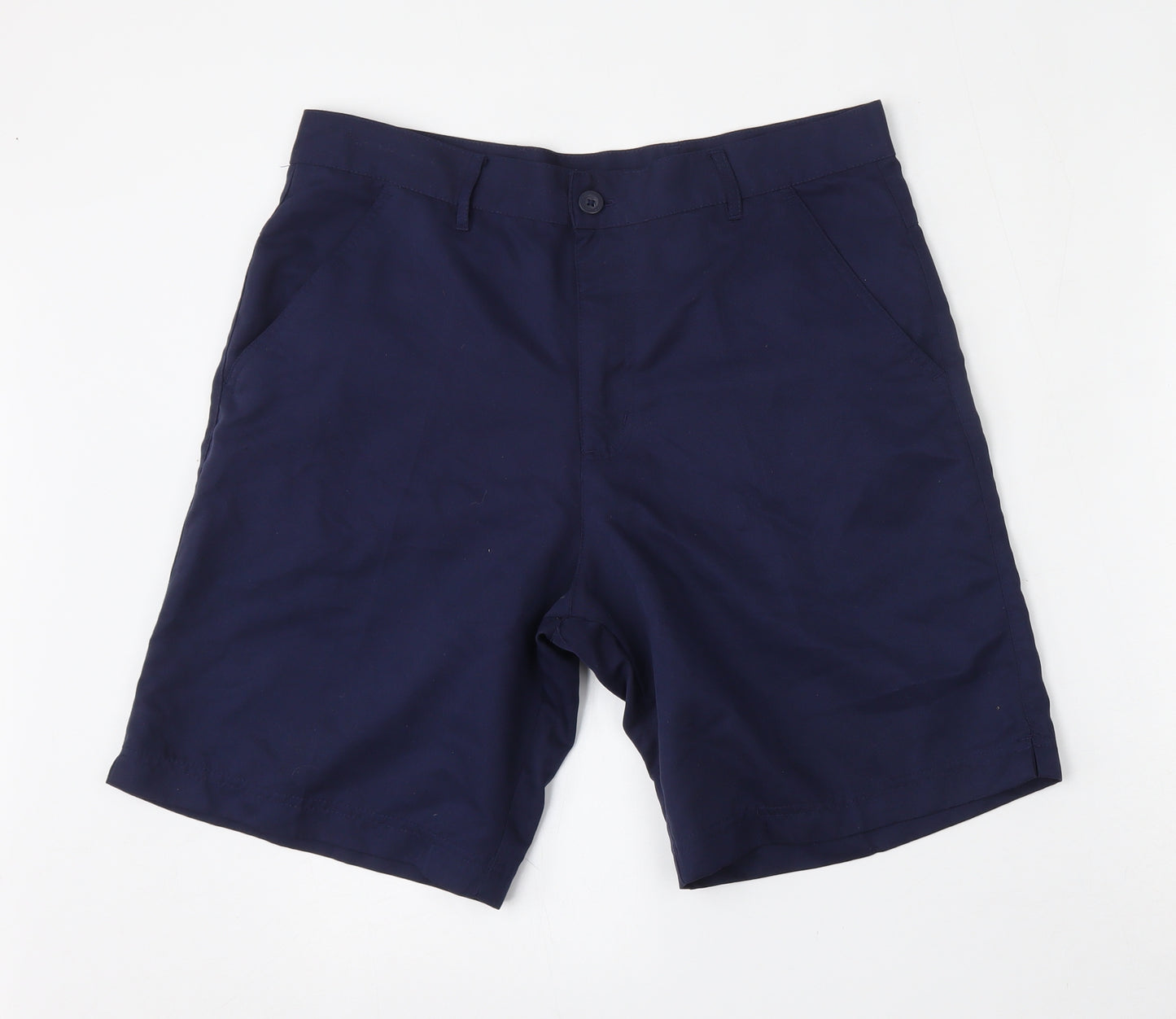 Dunlop Mens Blue  Polyester Chino Shorts Size 34 L8 in Regular Zip