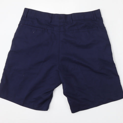Dunlop Mens Blue  Polyester Chino Shorts Size 34 L8 in Regular Zip