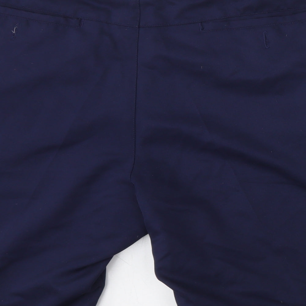 Dunlop Mens Blue  Polyester Chino Shorts Size 34 L8 in Regular Zip