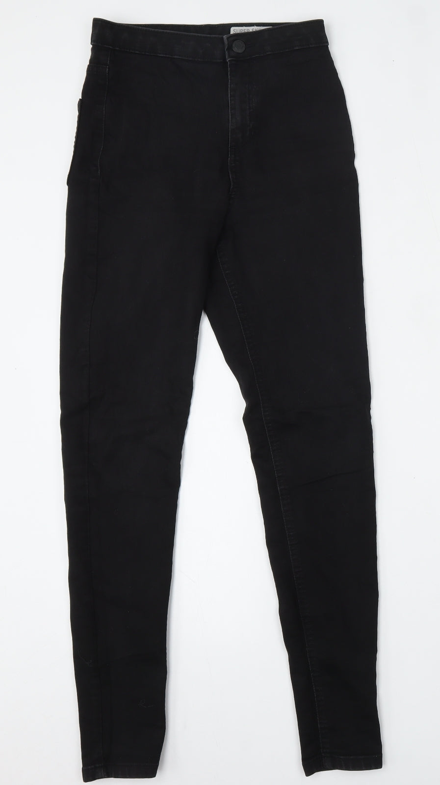 Marks and Spencer Womens Black  Cotton Skinny Jeans Size 10 L31 in Regular Button