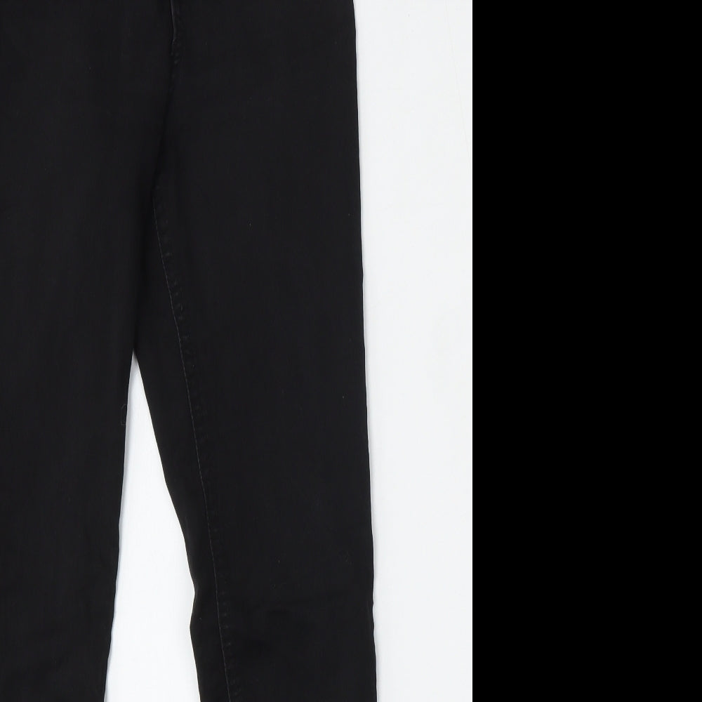 Marks and Spencer Womens Black  Cotton Skinny Jeans Size 10 L31 in Regular Button