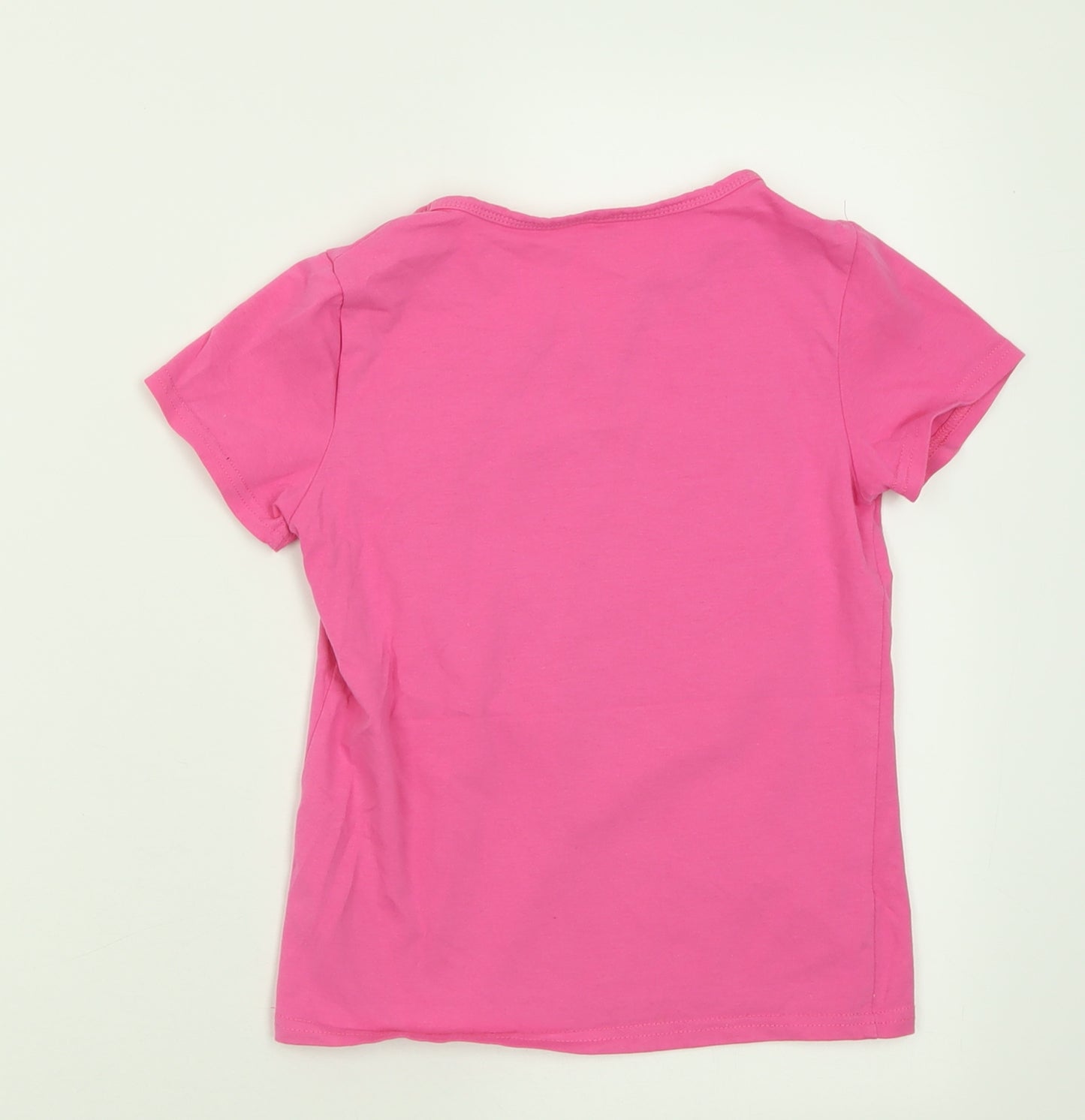 cutie patootie Girls Pink  Cotton Basic T-Shirt Size 10 Years V-Neck Pullover