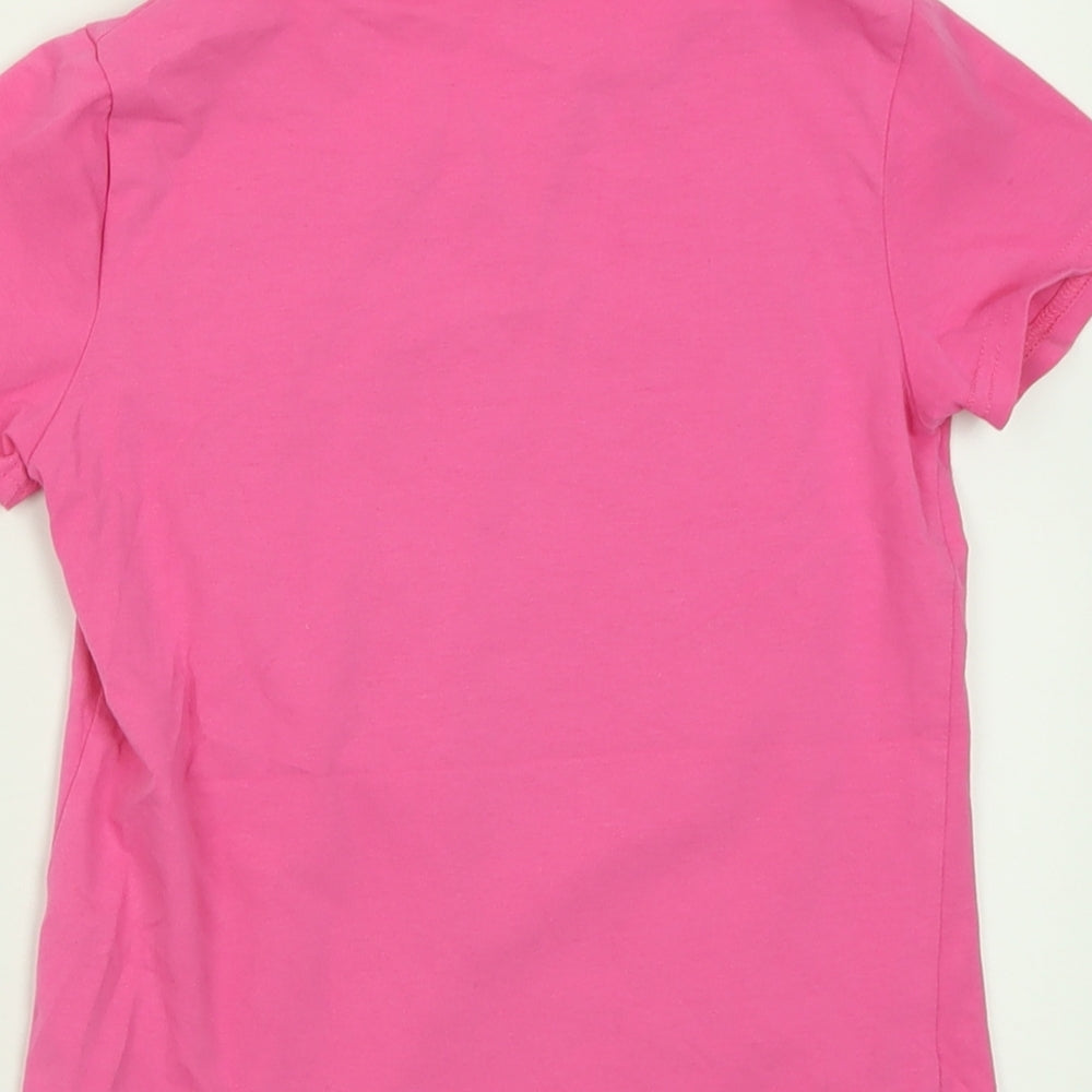 cutie patootie Girls Pink  Cotton Basic T-Shirt Size 10 Years V-Neck Pullover