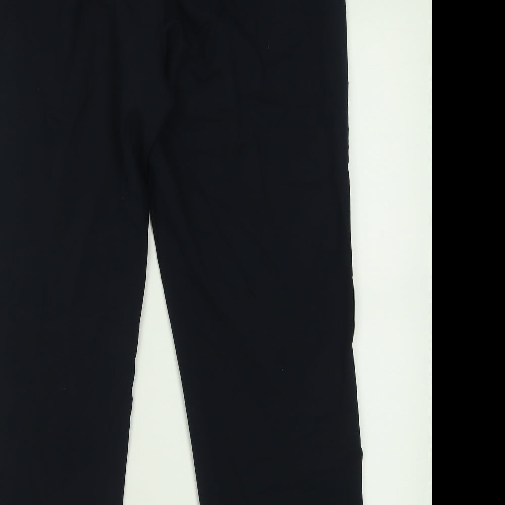 Marks and Spencer Womens Blue  Polyester Trousers  Size 16 L26 in Regular Hook & Eye