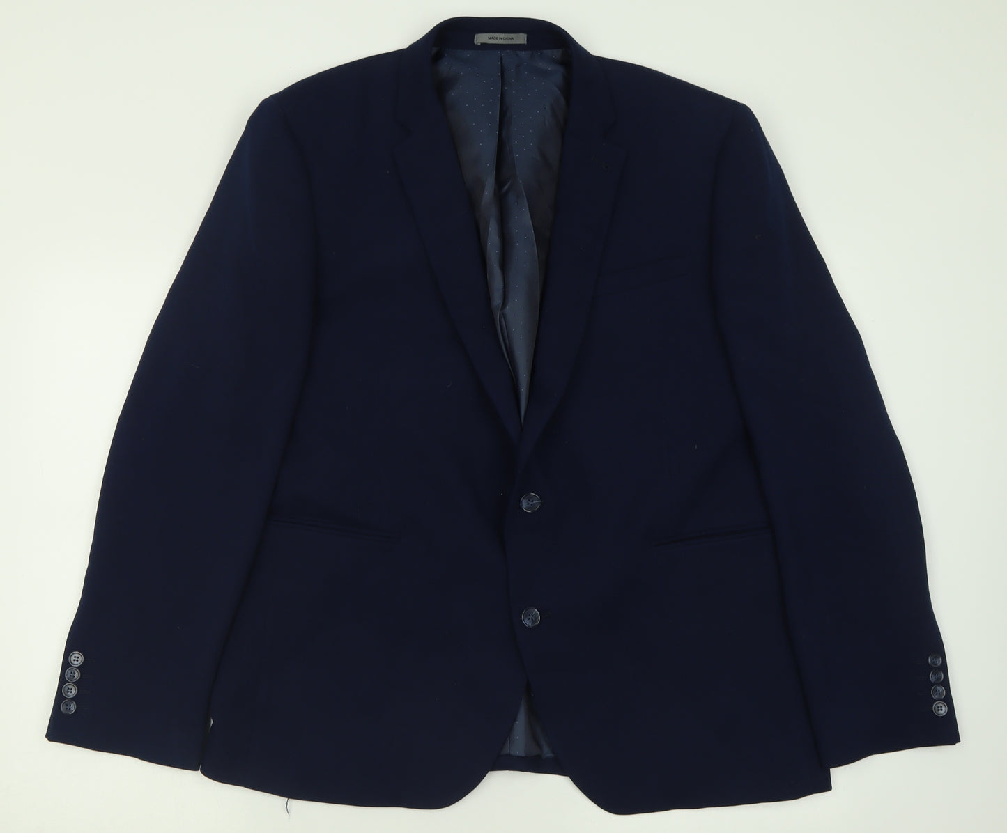 Cedar Wood State Mens Blue  Polyester Jacket Suit Jacket Size 44