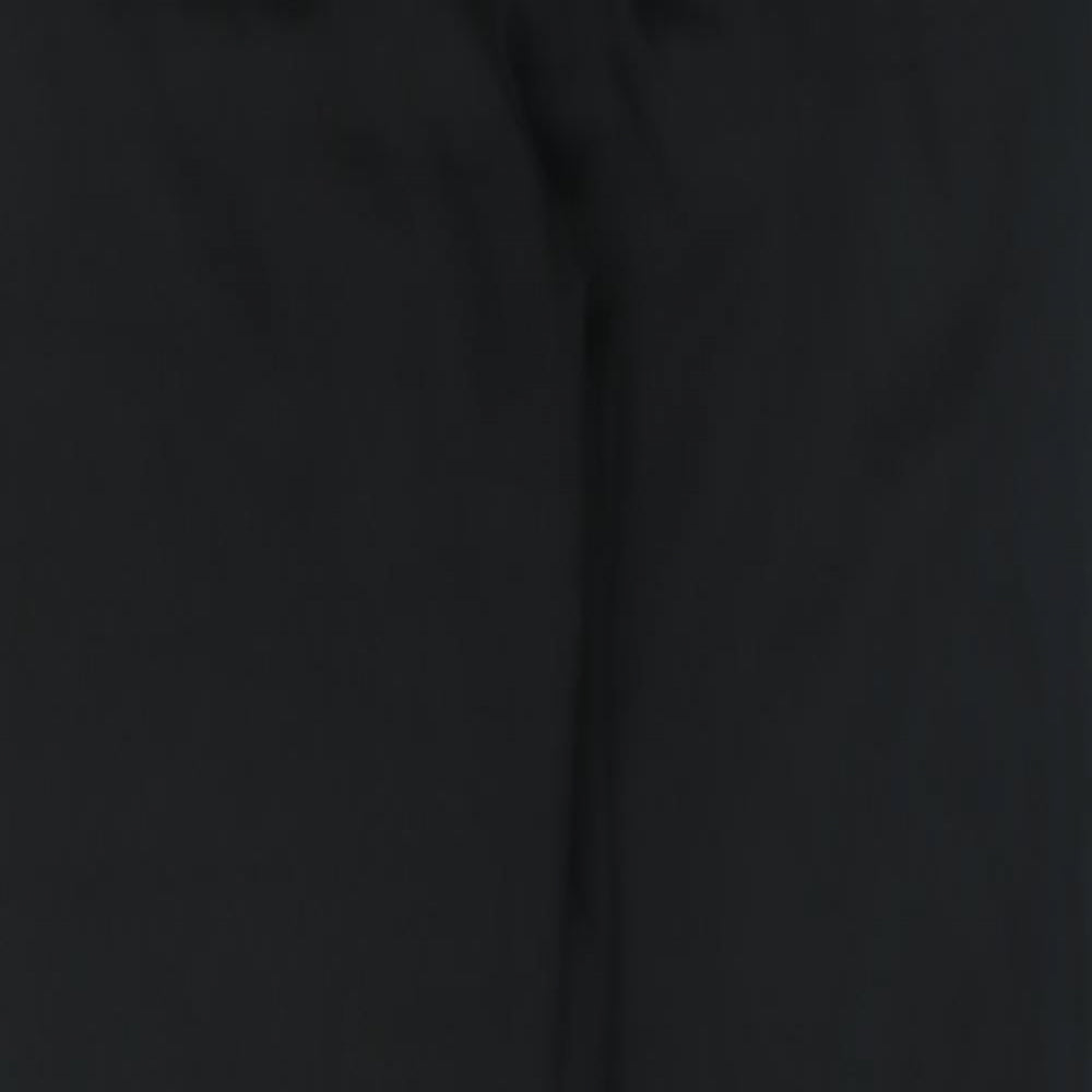 PRETTYLITTLETHING Womens Black  Polyester Cargo Trousers Size 6 L30 in Regular Button