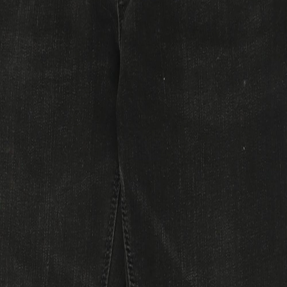 NEXT Mens Black  Cotton Straight Jeans Size 30 L31 in Regular Button