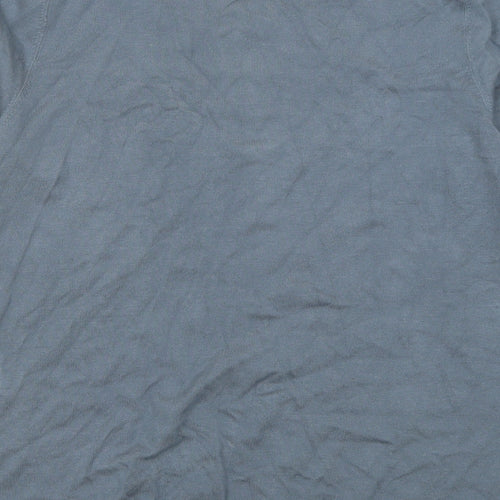 Peter Hahn Womens Blue Crew Neck  Viscose Pullover Jumper Size 16