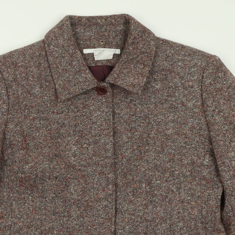 Cote Femme Womens Brown   Jacket  Size 12  Button