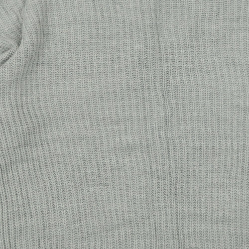 Primark Womens Grey High Neck  Acrylic Pullover Jumper Size M