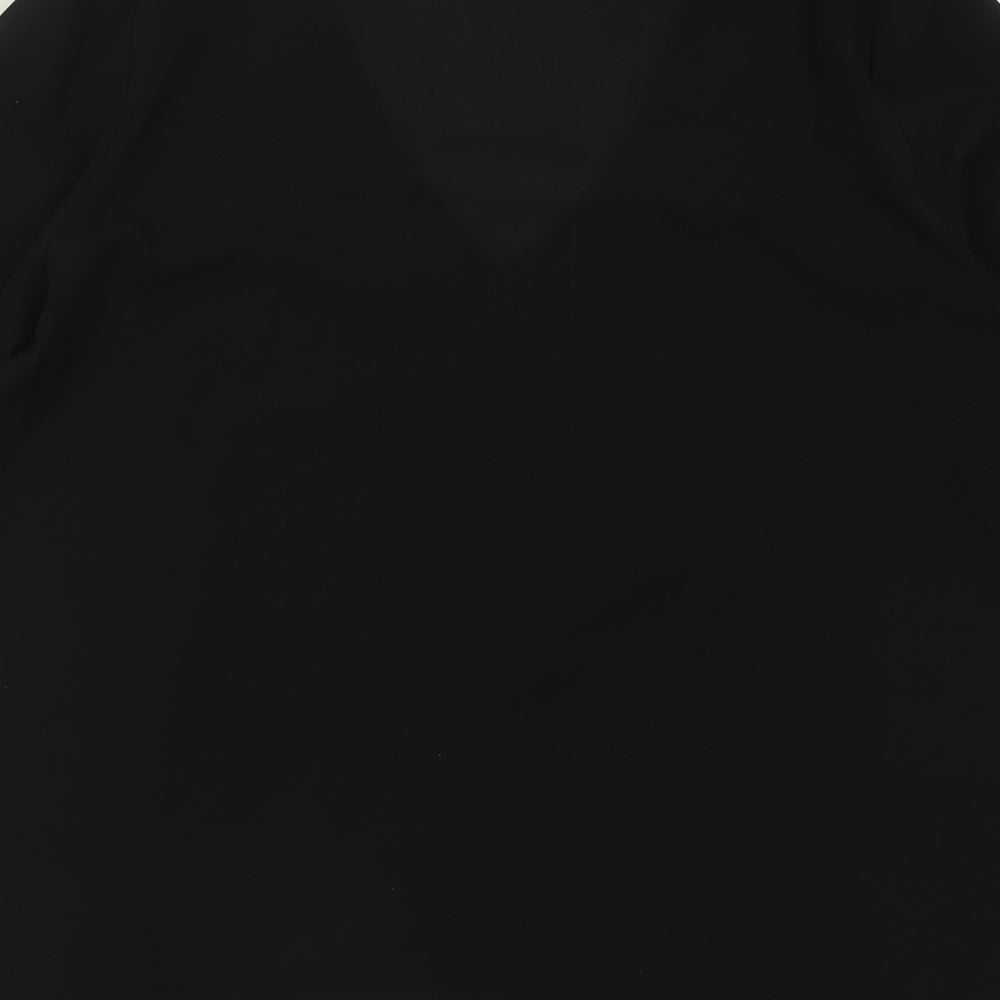 Atmosphere Womens Black  Polyester Basic Blouse Size 14 V-Neck