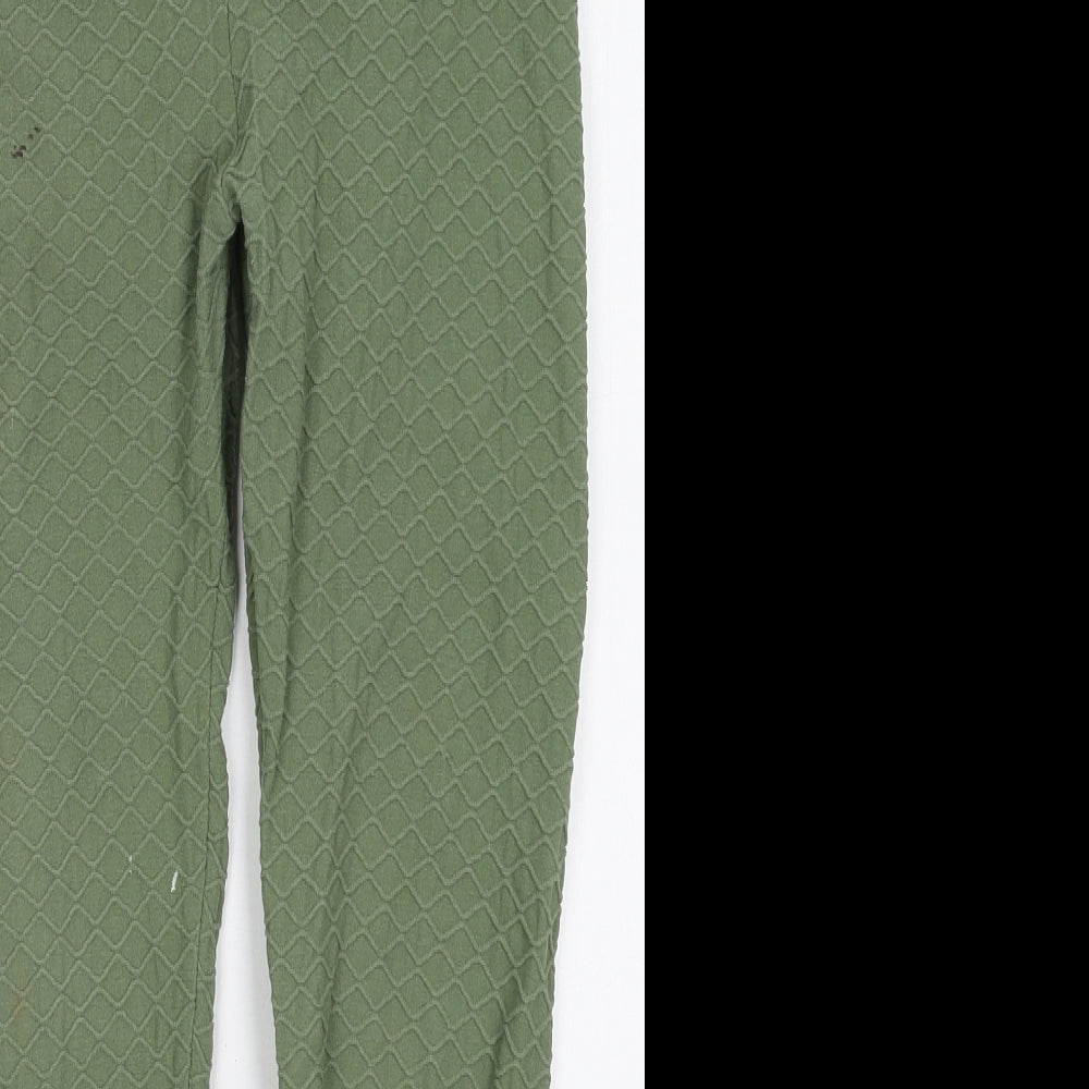 Preworn Womens Green  Nylon Carrot Leggings Size 28 in L25 in