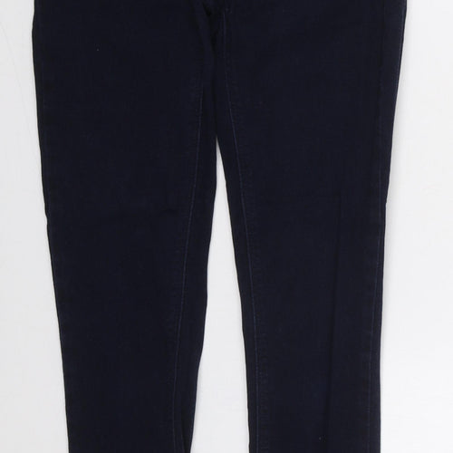 Dickins & Jones Womens Blue  Cotton Skinny Jeans Size 8 L28 in Regular Button