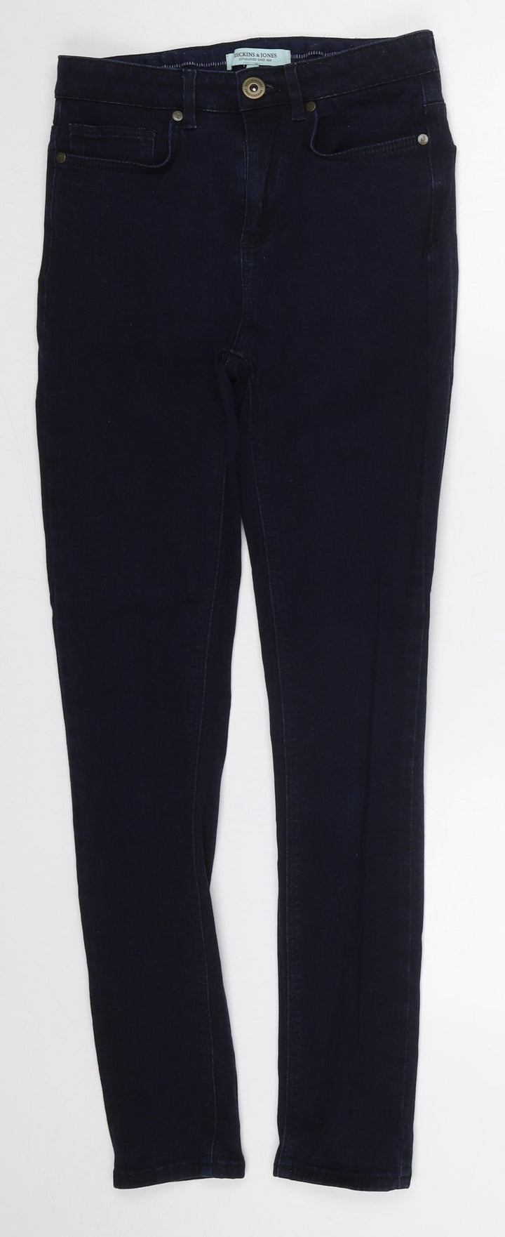 Dickins & Jones Womens Blue Cotton Skinny Jeans Size 8 L28 in Regular Button