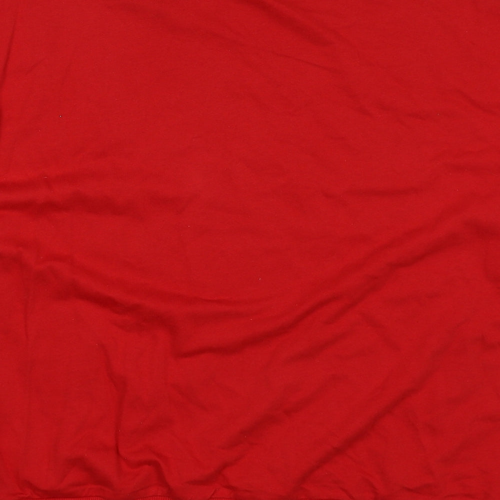 H&M Womens Red  Cotton Pullover Sweatshirt Size XL  Pullover - Sleigh Whaaat Looney Tunes Christmas