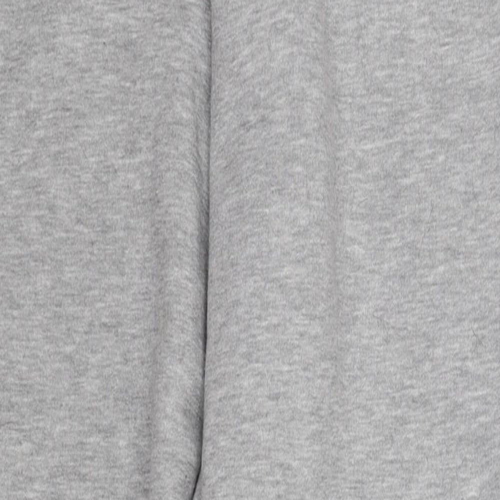 PRETTYLITTLETHING Womens Grey  Cotton Sweatpants Trousers Size 10 L30 in Regular Drawstring