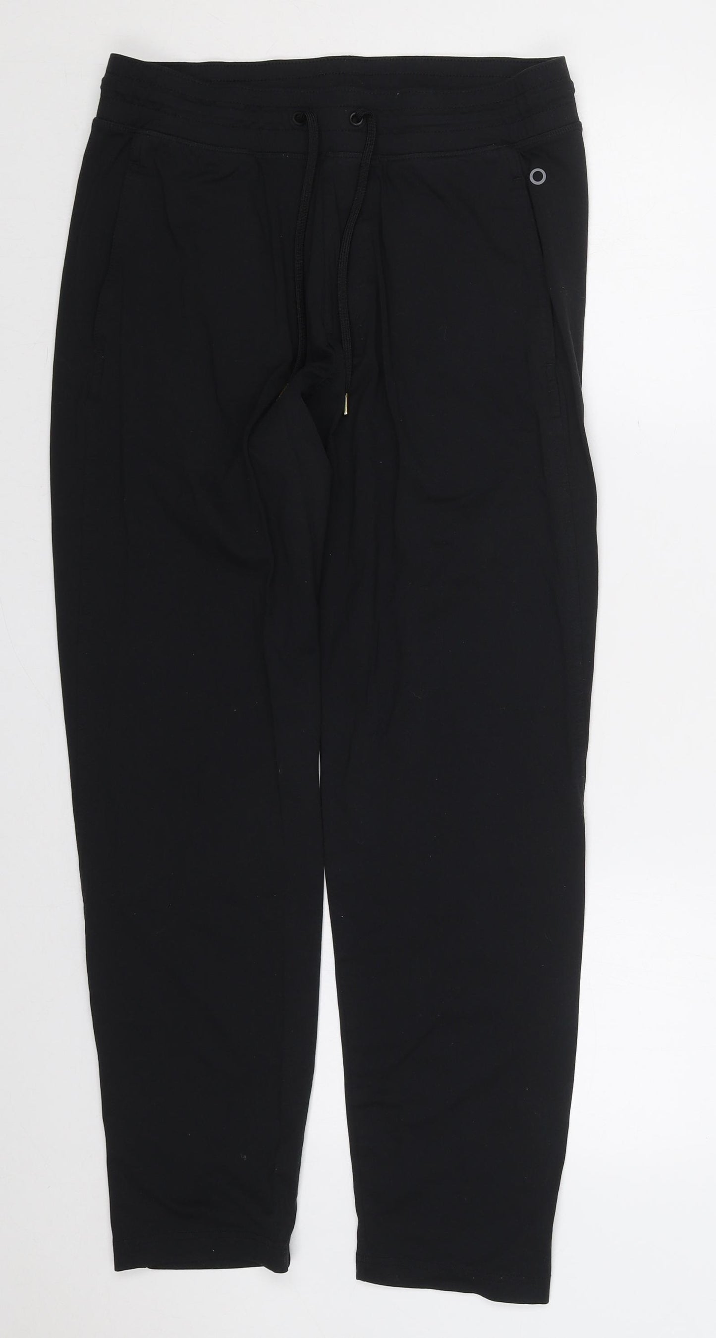 Marks and Spencer Mens Black  Nylon Sweatpants Trousers Size M L28 in Regular Drawstring