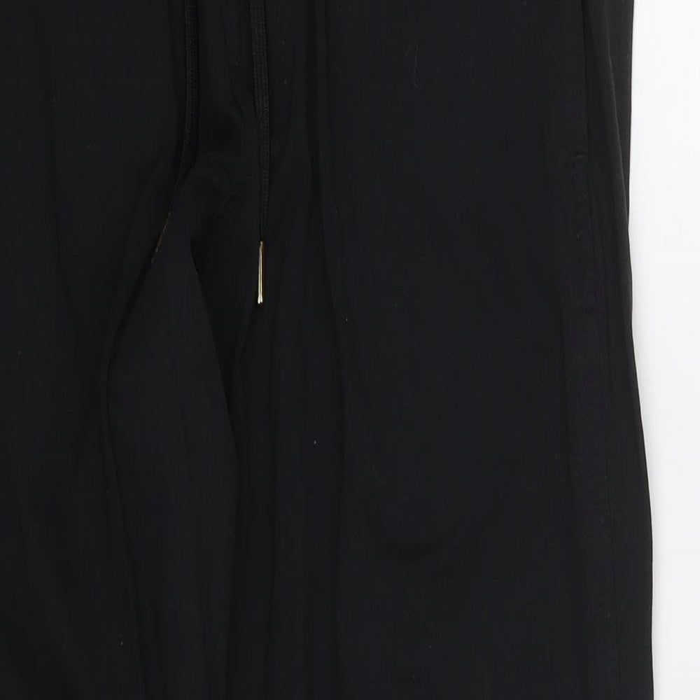 Marks and Spencer Mens Black  Nylon Sweatpants Trousers Size M L28 in Regular Drawstring